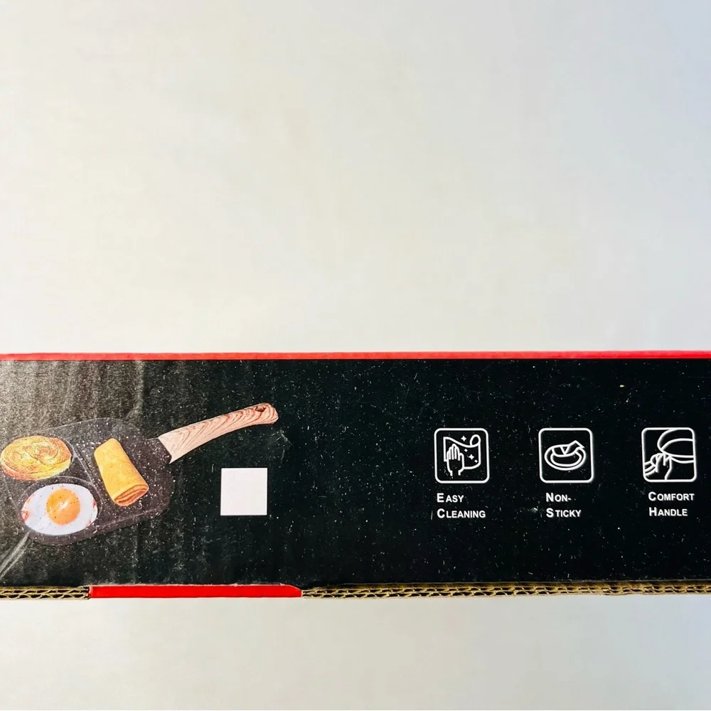 Non-Stick Black Cooking Pan with Wooden Handle - Picture 2 of 3